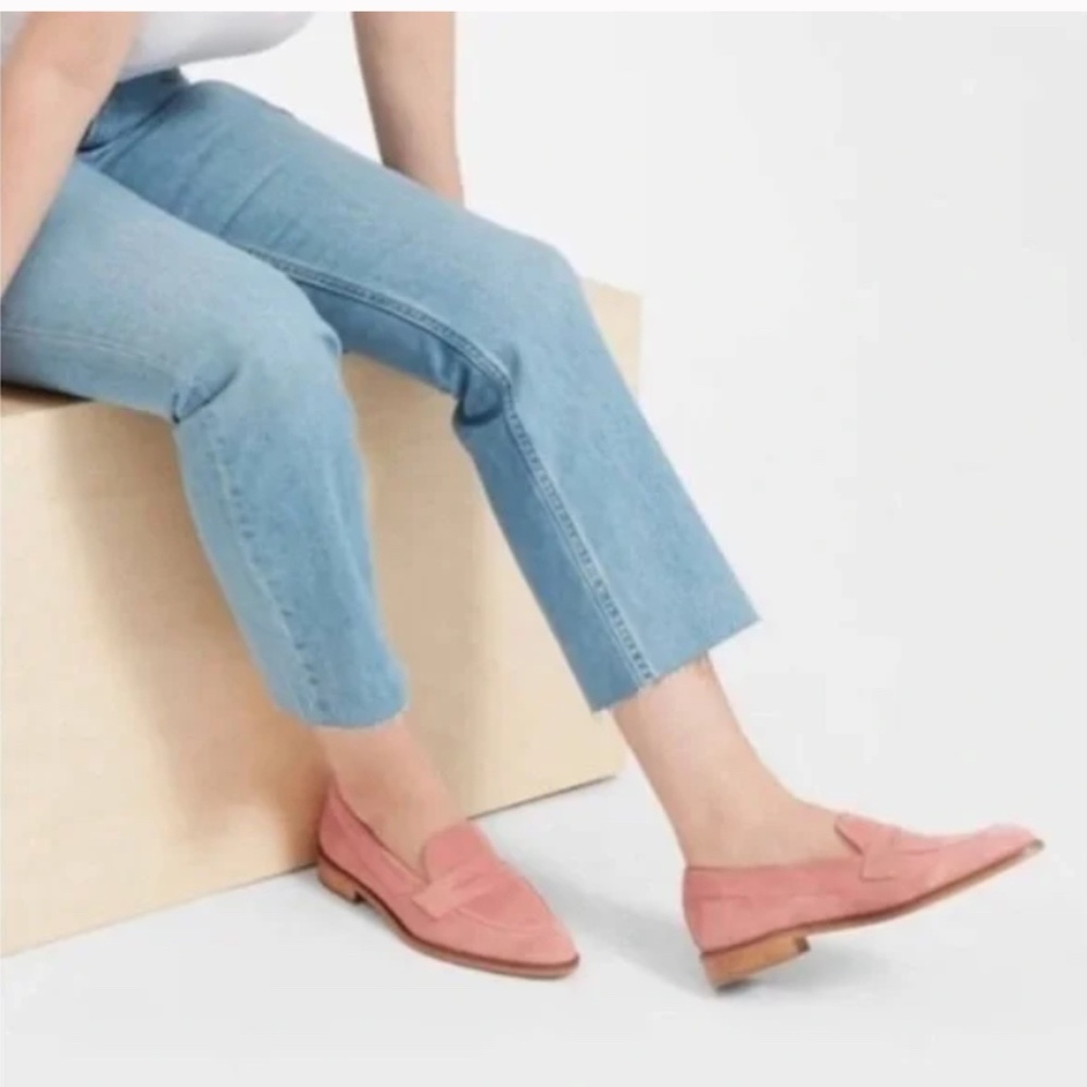 Everlane Genuine Italian Suede Modern Pink Penny Loafer size 7